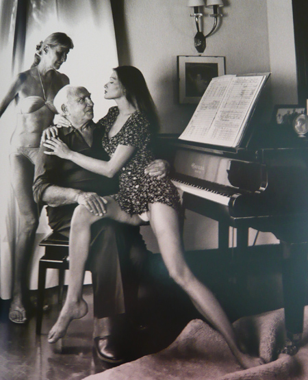 Carla Bruni y sus padres. Newton